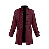 AMhomely Vintage-Anzugjacke für Jungen, Steam Punk, Blazer, Kinder, Button-Down-Paisley-Mantel, Stehkragen, normale Passform, Vintage-Kostüm, Halloween, Weihnachten, Aufführung, Cosplay, 6–13 Jahre