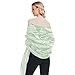 pnyoin Light Green Willow Leaves Women Soft Hemp Scarf Shawl Long Scarf Big Head Scarves,74 x 37 inches