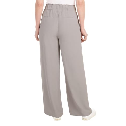 Hilary Radley Women's Wide Leg Crinkle Pants With Elasticwaistband (Gray, S), Small3