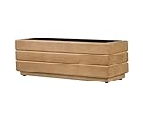 alfalux Pflanzkübel Für Garten Pflanzkasten Für Balkon Blumenkübel Für Fensterbank Blumenkasten Für Terrasse Kräuter-Balkonkasten aus Holz Blumentopf Eiche 50DES1717EI (50 x 17 x 17 cm)