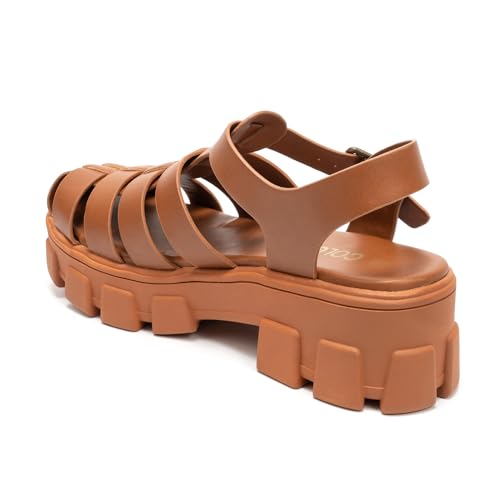 Image of Colgo Womens Platform Wedge Sandals Chunky Block Heeled Adjustable Buckle Fisherman Sandals for Summer