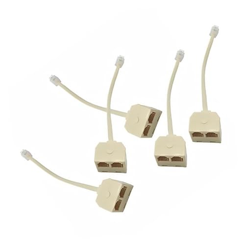 SWOOMEY 5pcs Male to Female Adapter Splitter for Landline Phones Connector for Fax Machines and Answering Machines Connection Sound Quality