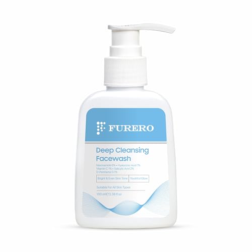 Image of Deep Cleansing Hydrating Face Wash for Oily, Acne-Prone & Dull Skin | 2% Salicylic Acid, 6% Niacinamide, Hyaluronic Acid & Vitamin C | Oil Control, Brightening & Pore Cleansing Face Cleanser for Men & Women | 100 ml