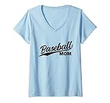 Photo Gallery baseball mom 1970s retro cursive caratteri maglietta con collo a v Photo Gallery baseball mom 1970s retro cursive caratteri maglietta con collo a v
