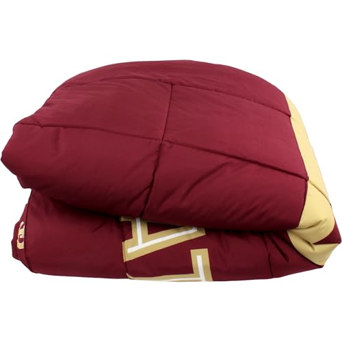 Image of College Covers Everything Comfy Florida State Seminoles Reversible Big Logo Soft and Colorful Comforter, Queen