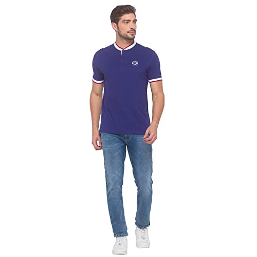 Image of Being Human Navy Regular Fit Men's Polo T-Shirt Clothing