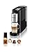 Krups XN8908 Nespresso Atelier Kaffeemaschine mit Milchaufschäumer | 1 L Wassertank | inkl. Nespresso Glastasse+Kapseln | 19bar Druck | schwarz/ silber