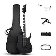 【SOLID WOOD BODY】The full-size electric guitar features a solid paulownia body, maple neck, and rosewood fingerboard, which is well crafted and provides phenomenal tone. The premium baking paint process finish provides an excellent feeling and playin...