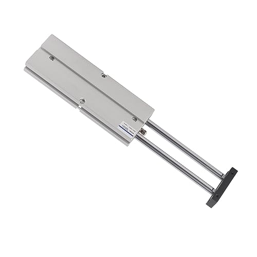 Double Acting Cylinder, Compact 125mm Stroke Good Sealing Rustproof High Strength Double Rod Cylinder Aluminum Alloy for Industrial Use