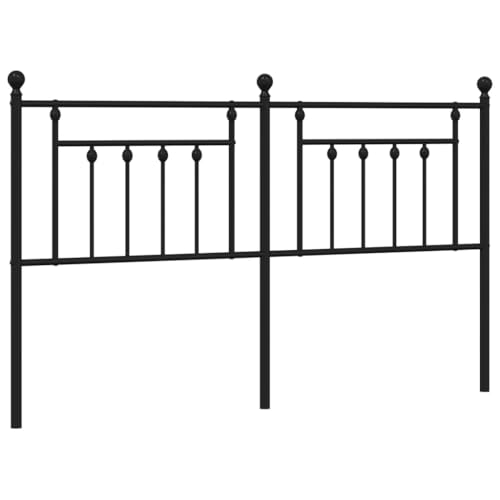 vidaXL Testiera in Metallo Nero 160 cm