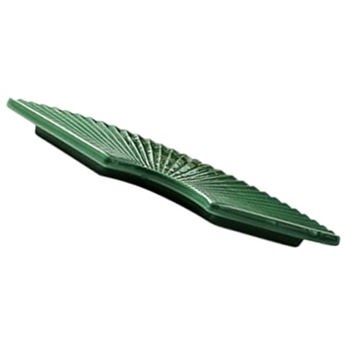 Plato Cerámico Japonés para Sushi Estilo Abanico Verde miniatura 1