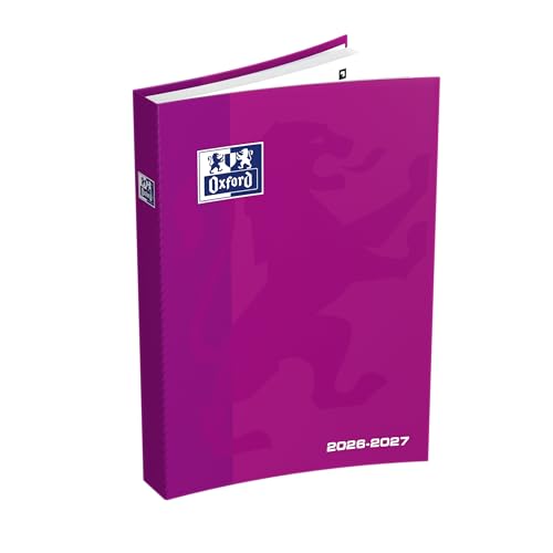 Agenda Scolaire 2025-2026 OXFORD School 12x18cm 1 jour par page 352 pages Violet