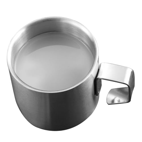 BESTOYARD Taza Inoxidable Con Mango Para Leche y Desayuno Para Uso Casa o Restaurantes Taza Decorativa Portátil y Práctica