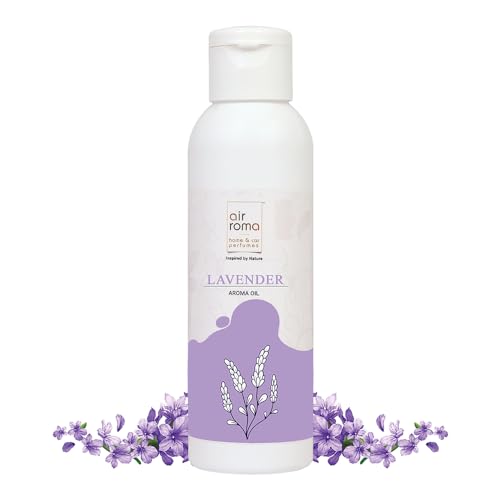 Image of AIR-ROMA Lavender Scented Aroma Diffuser Oil, Pure, Natural and Undiluted 100ml | Strong & Long-Lasting Aroma - Fragrance Oil for Home, Office, Candles