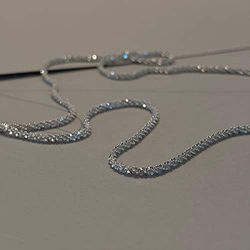 925 Sterling Silver Sparkling Clavicle Chain Choker Necklace For Women Jewelry Wedding Party Birthday Gift - Image 7