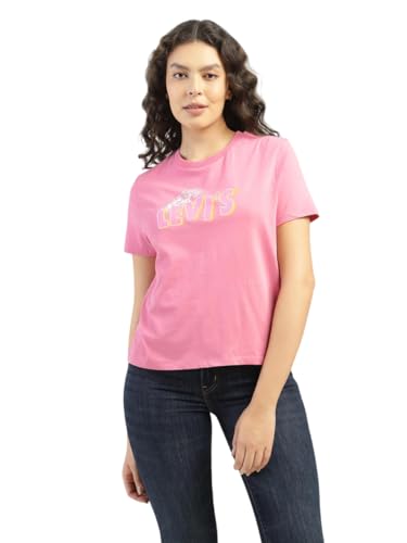 Levis-Womens-Relaxed-Fit-T-Shirt-87177-0195Pink Levi's Women's Relaxed Fit T-Shirt (87177-0195_Pink