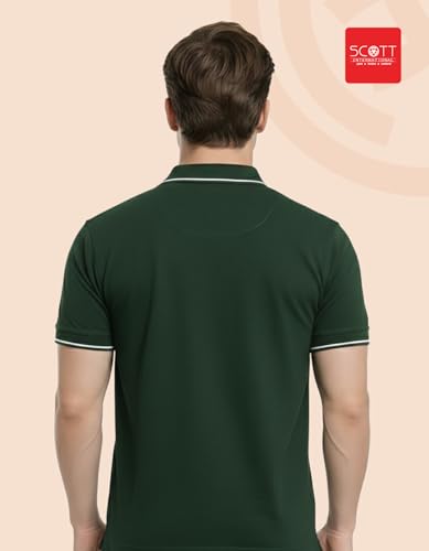 Image of Scott International Cotton Polo T Shirt | Collar Tshirts | Half Sleeves Plain T Shirt | T-Shirt |Tshirt for Men Stylish | Men's Tshirt
