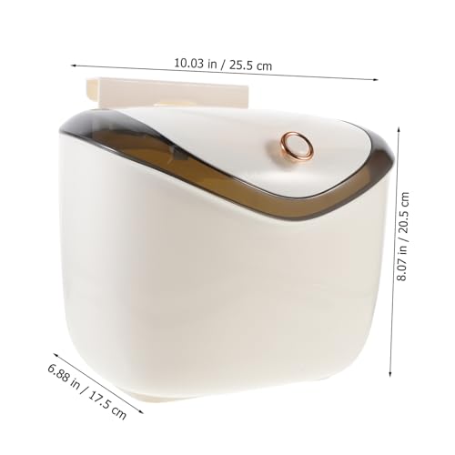 Caneca de Basura Colgante para Cocina Rectangular Blanca miniatura 3