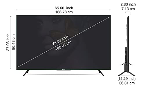 Image of SANSUI 190 cm (75 inches) 4K Ultra HD Smart LED Google TV JSW75GSUHDFF (Pebble Grey)