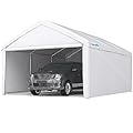 Quictent 13'X20' Heavy Duty Carport Galvanized Car Canopy Garage Outdoor Boat Shelter with Reinforced Frame - White