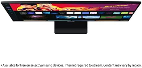 Samsung Smart Monitor M7 32 inches (16:9), UHD 4K 3840x2160, 60Hz, VA 4ms, Flat, 300cd/m2, 3000:1, Tilting, Speakers, USB-C 1 x 65W, HDMI Cable(s)