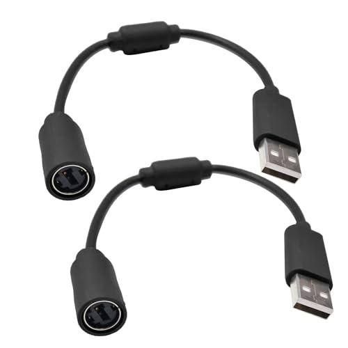 tinshow Odłączany kabel USB do konsoli Xbox One Xbox 360 Xbox Series X/s, PC, nietłukący się kabel do kierownicy Thrustmaster Ferrari Racing Logitech G920 Driving Force (czarny)