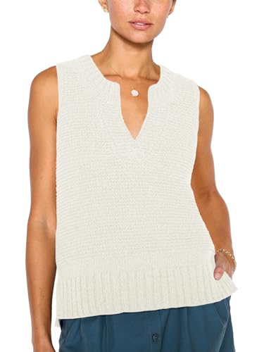 Saodimallsu Womens Sleeveless Sweater Vest Lightweight V Neck Spring Sweater Tank Tops Casual Knit Tunic Cami Shirts2