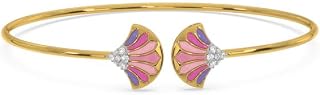 Kisna 14 KT Fanfaire Yellow Gold Diamond Bangle For Women Price In India