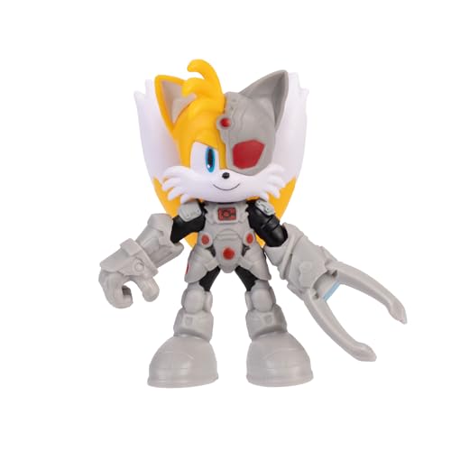 DC x Sonic Tails nei panni di Cyborg – Action Figure 6,35 cm altamente articolata con design dettagliato, licenza ufficiale Jakks Pacific, regalo perfetto per fan di Sonic e DC Comics