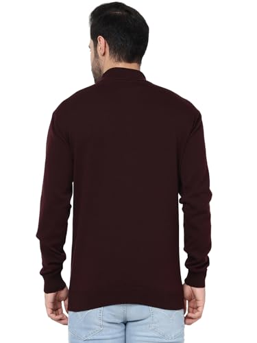 Image of JadeBlue Men's Slim Fit Solid T-Shirt, 100% Cotton Full Sleeve Tee, Stylish Round Neck Top for Office or Party, Comfortable Soft Feel