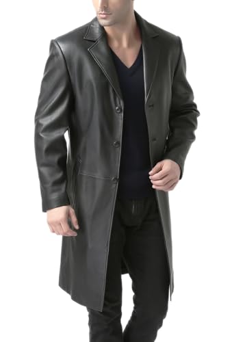 BGSD Men Francis Lambskin Leather Long Walking Coat (Also available in Big and Tall and Short)4