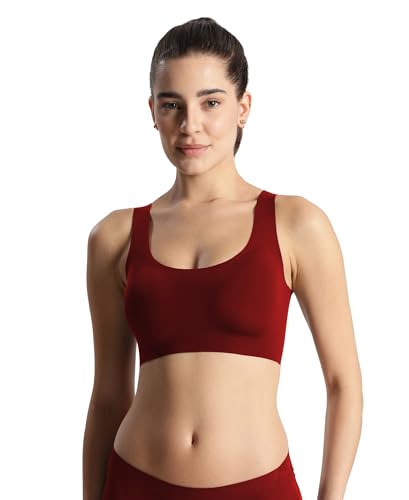 Image of Jockey 1840 Women Wirefree Padded Microfiber Elastane Full Coverage Bonded Tech Lounge Bra