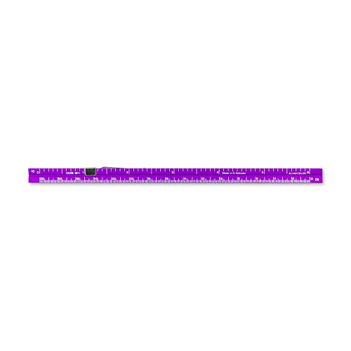Image of Alumicolor 3611-3 Aluminum Combination Pocket Scale With Clip, 6IN, Purple