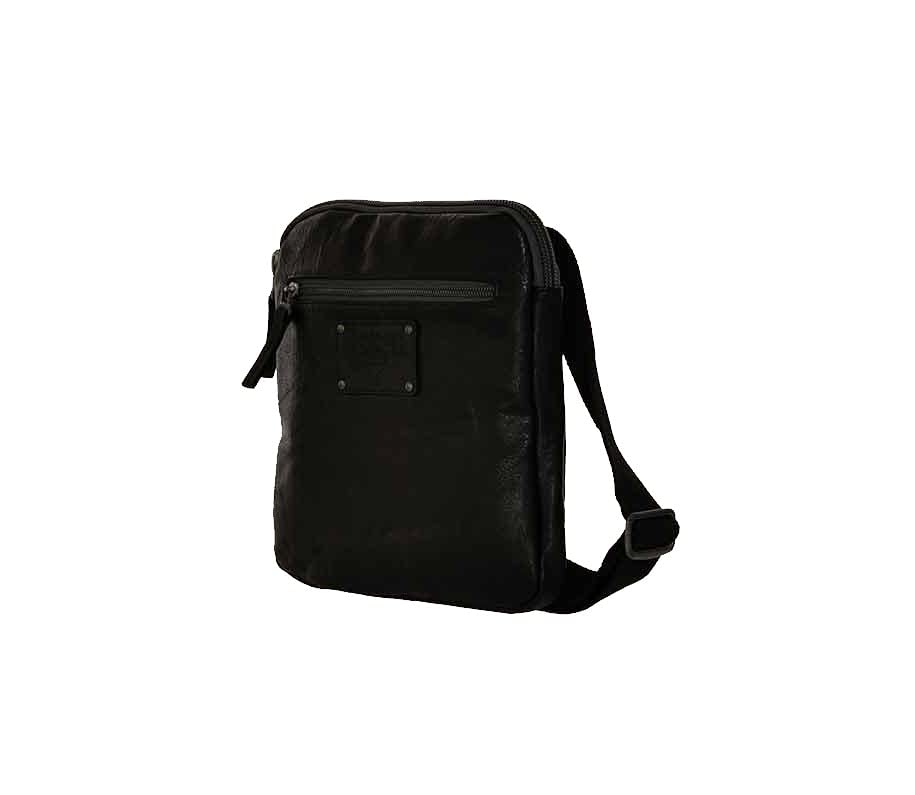 Bolsa para hombre Avirex Colección Buffalo: bandolera plana y compacta en color negro 2