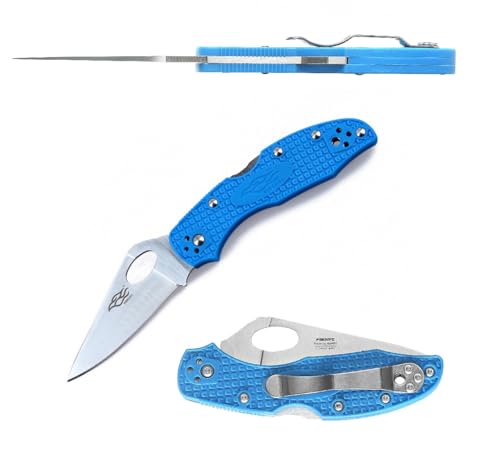 Firebird GANZO F759M Pocket Folding Knife 440C Stainless Steel Blade Anti-Slip Handle with Clip Fishing Camping EDC Utility Pocket Knife (Blue)