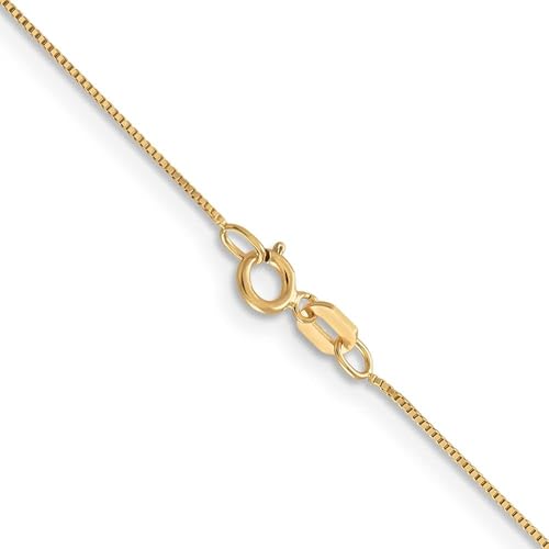14k Yellow Gold .5mm Box Chain Necklace Fine Jewelry For Women Gifts For Her3