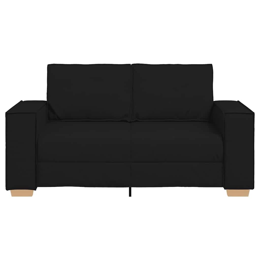 vidaXL Divano a 2 posti Nero 160x78x84 cm Tessuto