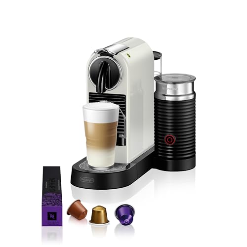 De'Longhi Nespresso CitiZ & Milk EN267.WAE, Machine à Café en Capsules avec Mousseur de Lait,...