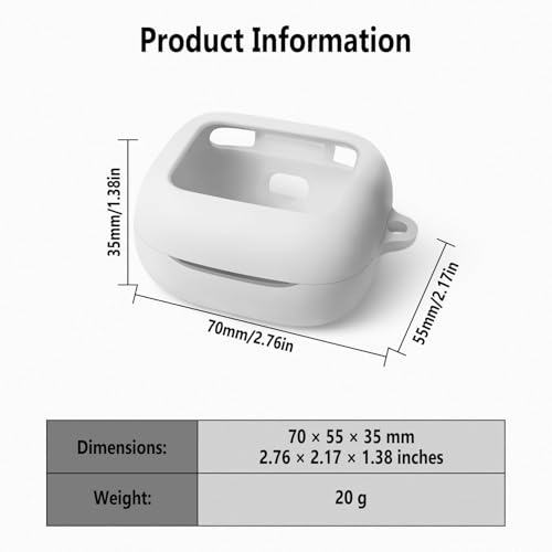Image of Hamper Case Cover Compatible with JBL Live Beam 3 | Live Flex 3 | Live Buds 3 (White)