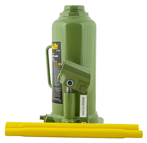 Image of Pro-Lift Welded Bottle Jack 12 Ton - (24,000 Lbs) Capacity Hydraulic Lifting with Side Pump Two-Piece Handle