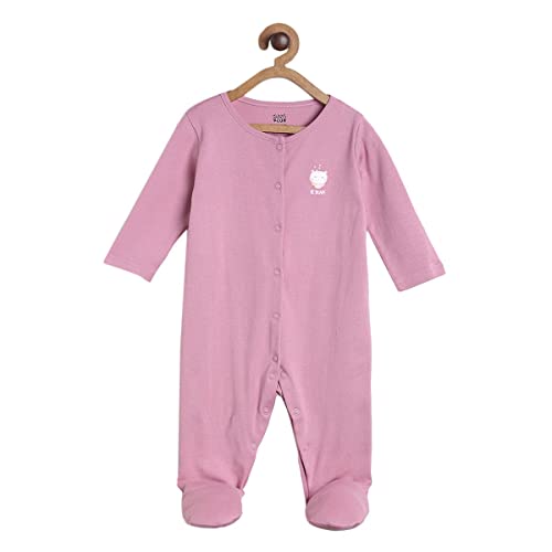 Image of miniklub Infants Girls Set Of 2 Printed Pure Cotton Sleep Suits