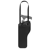 Kingshion Neoprene Folding Cane Storage Bag - Water-Resistance Walking Stick Organizer Pouch, Lightweight Carrying Travel Case, Universal Fit for Foldable Canes (Cane Not Included) - Black
