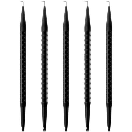 Image of Daifunli 5 Probe Pick Spudger Tools with L-Shaped Hook, Black