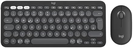 Logitech Pebble 2 Combo, kabellose Tastatur und Maus, leise und m...
