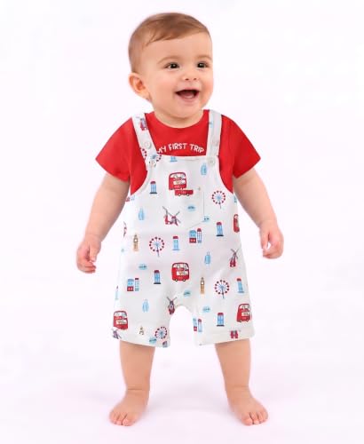 Image of Krishn Cotton Printed Dungaree Set | Kids Dress for Baby Boys and Baby Girls