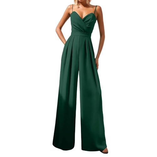 Combinaison pantalon fluide sans manches pour affiner la silhouette en soirée