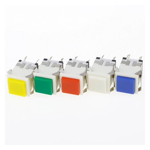 Bouton-poussoir momentané jaune pour commande domotique et modélisme