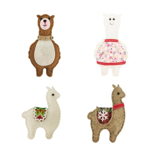 -Anhänger – 11x15x1cm Filz Weihnachtsdeko | 4er Set Baum Anhängers...