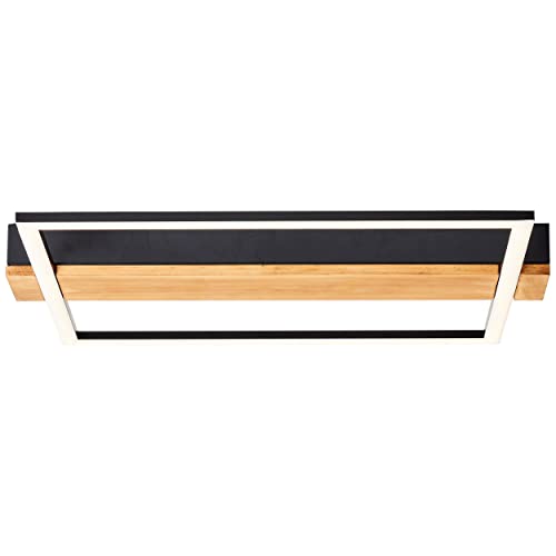Brilliant Loneos LED Deckenleuchte 45x40cm holz hell/schwarz, Holz/Metall/Kunststoff, 1x LED integriert, 24 W, (Lichtstrom: 3000lm, Lichtfarbe: 3000K)