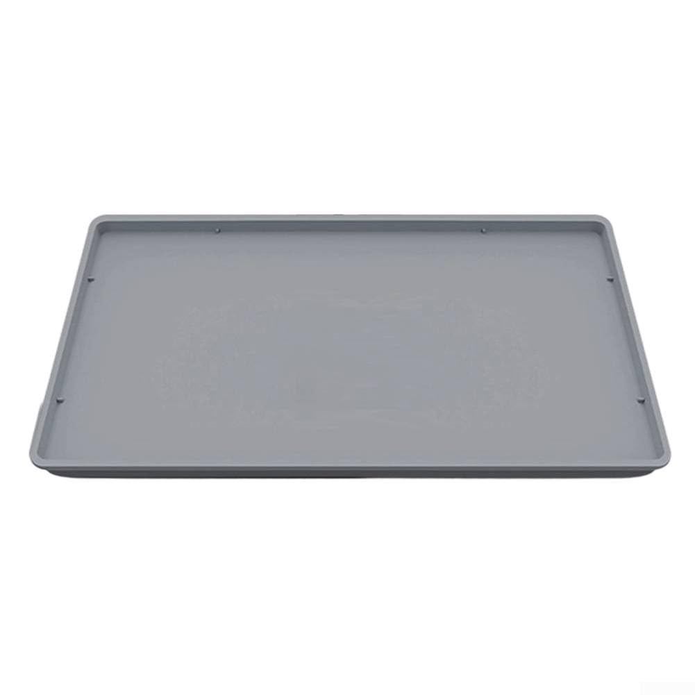 TDCuizent Silicone Under Coffee Machine Mat 40x50cm Non-Slip Heat Resistant Drip Tray with High Edges for Kitchen Appliances Waterproof Anti-Vibration Protective Pad(gray)
